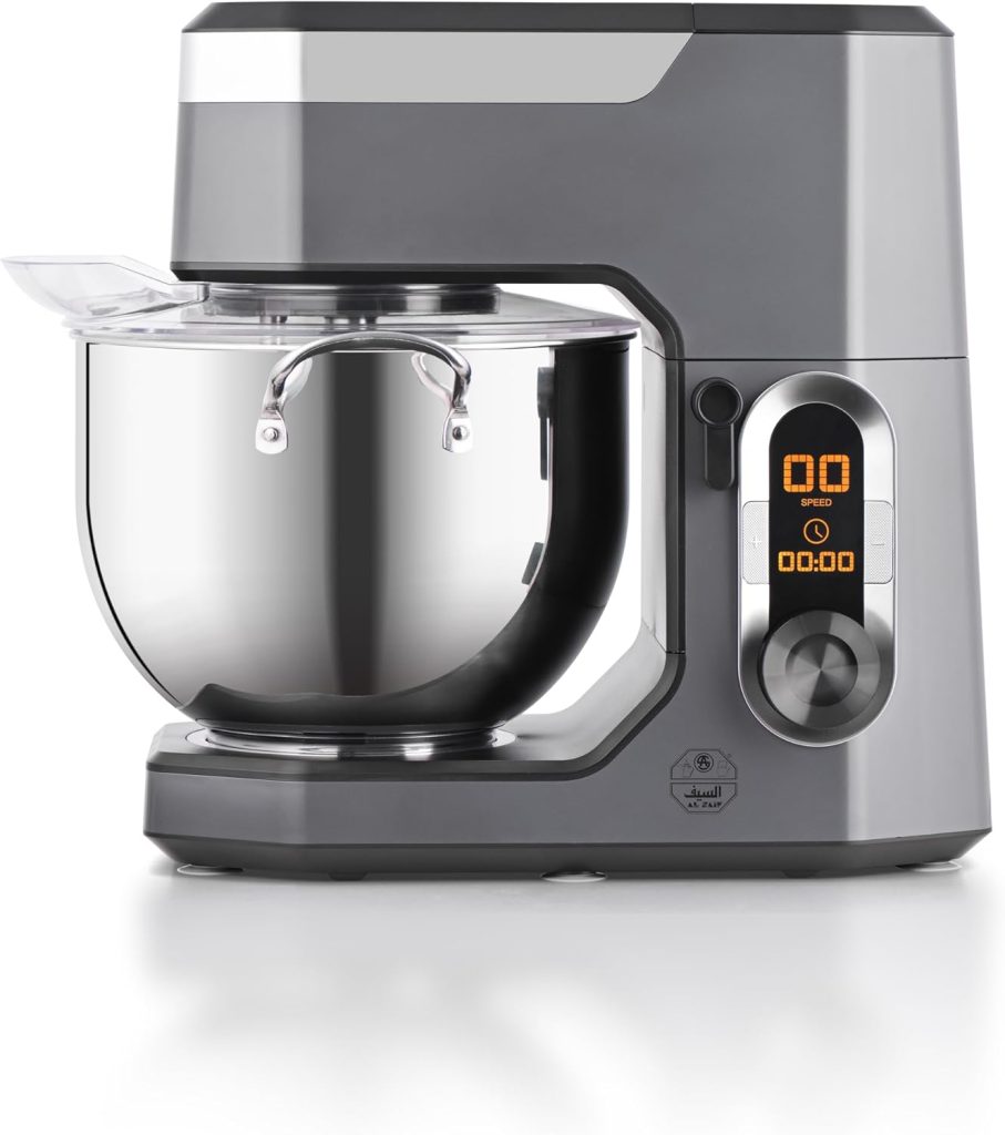 خلاط كهربائي قائم من السيف 2000 واط مع 10 سرعات، وظيفة النبض، شاشة ال سي دي للتحكم في الوقت، وعاء من الستانلس ستيل مع مقبض، 10 ل، رمادي E02235