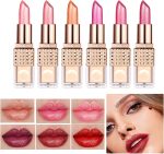 ⁦احمر شفاه لامع للنساء، مرطب شفاه ملون ومرطب، احمر شفاه مكياج مع تاثير ملمع شفاه، بقعة مرطبة مقاومة للماء لحفلات الزفاف وحفلات الزفاف والمراهقات والفتيات⁩ - الصورة ⁦8⁩