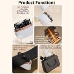 مشط صغير محمول لفرد الشعر من الميكاكوز، مكواة فرد شعر ساخنة للسفر، تحكم في التجعد المجعد/القصير، اداة فرد الشعر المحمولة، شحن USB نوع سي - الصورة 5