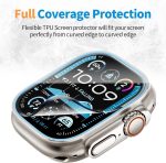 ⁦【عبوة من 3 قطع】 شاشة حماية تي تيرسيلي لساعة ابل الترا 2/1 49 ملم 2024 2023 2022 مع مجموعة محاذاة غشاء منحني فائق الوضوح البولي ميثيل أسود⁩ - الصورة ⁦5⁩