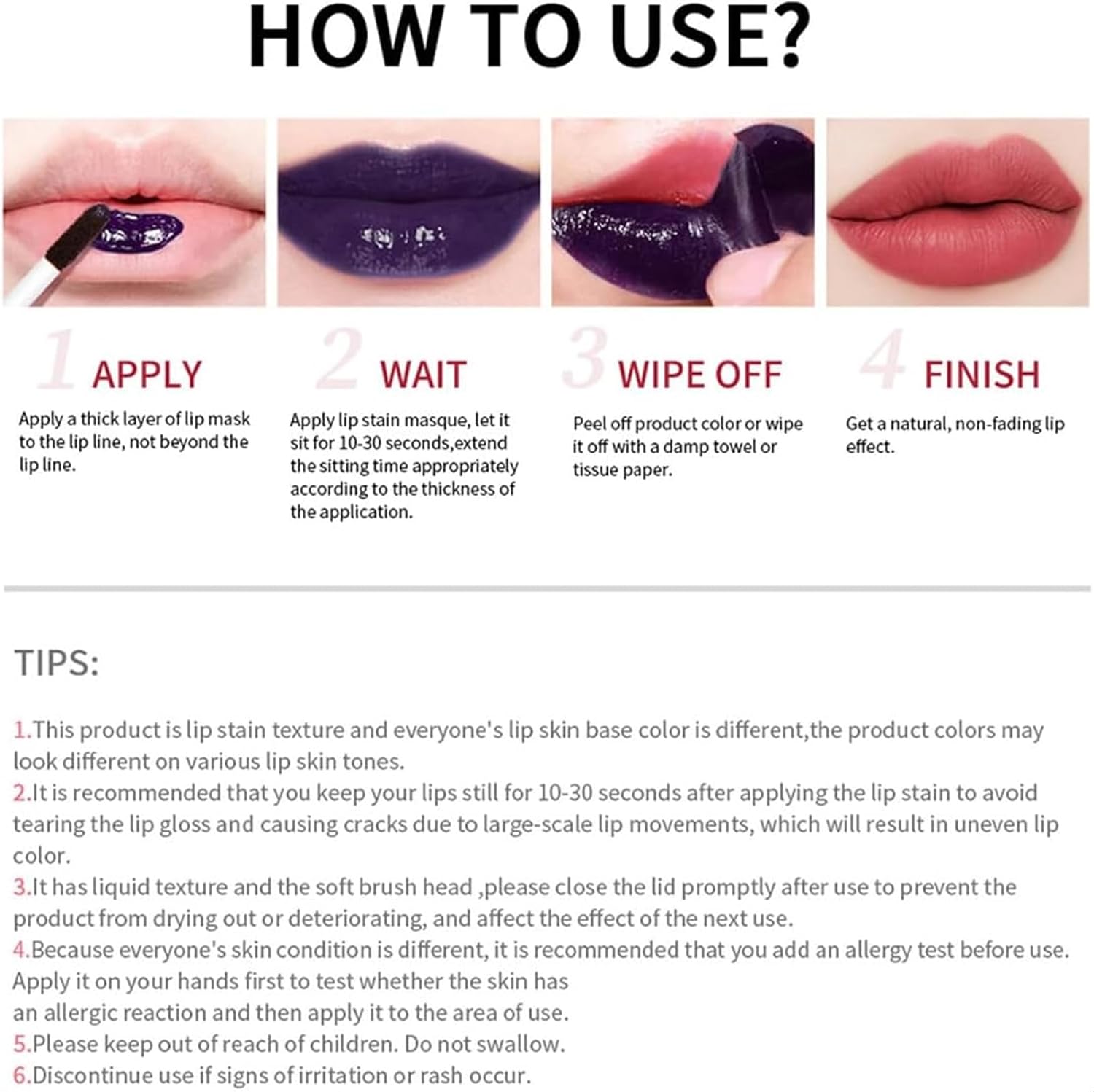 71IX71-4rL._AC_SL1500_.jpg مجموعة تاتو للشفاه قابلة للتقشير مكونة من 3 قطع، قلم تحديد شفاه سائل غير لامع قابل للازالة ومقاوم للماء ويدوم طويلا - الصورة 6