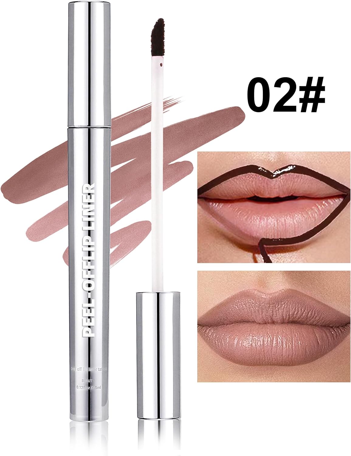 71IXCOCruNL._AC_SL1500_.jpg ايريناد قلم تحديد شفاه مات مقاوم للماء وقابل للتقشير ويدوم طويلا، ملمع شفاه مقاوم للانتقال مع ملقط، مكياج عالي الصبغة للنساء، احمر شفاه غير لاصق قابل للتقشير 02# - الصورة 2