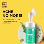 ⁦زدد ام زين and ميزا غسول الوجه الرغوي من شجرة الشاي وحمض الساليسيليك وخلاصة صبار الالوفيرت والنيم للنساء يقلل حب الشباب والبثور لجميع انواع البشرة 100 مل زاين & مايزا⁩ - الصورة ⁦3⁩