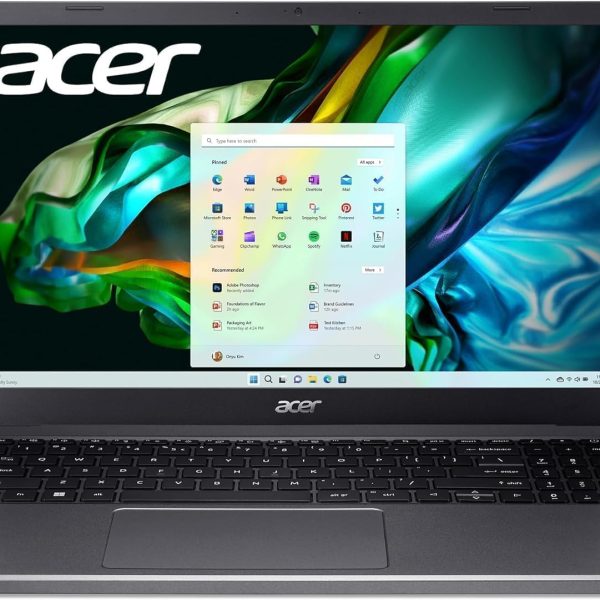ايسر لابتوب اسباير 5 بشاشة لمس FHD 15.6 انش ومعالج انتل كور i5-13420H الجيل 13 وRAM LPDDR5 8GB وSSD 1TB وبطاقة عرض مرئي UHD وكاميرا ويب وواي فاي 6E وHDMI وويندوز 11 هوم