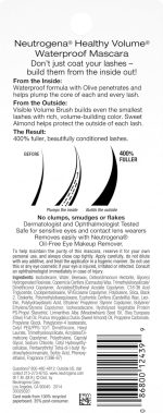 ماسكارا نيوتروجينا هيلثي فوليوم مضادة للماء، أسود كربوني 06.21 أونصة (عبوة من قطعتين) - الصورة 9