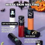 احمر شفاه غير لامع من 6 الوان، ملمع شفاه قوطي مقاوم للماء، احمر شفاه مخملي بلون اخضر وارجواني واحمر للحفلات التنكرية والازياء التنكرية ومكياج الهالوين - الصورة 7