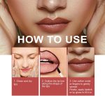 مجموعة تاتو تحديد شفاه مات قابلة للتقشير من باوردر 3 قطع، مقاومة للماء والتلطخ، قلم تحديد شفاه قابل للتقشير، ملمع شفاه زهري يدوم طويلا، احمر شفاه سائل نود مات - الصورة 4