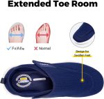 ⁦فيتفيل حذاء لمرضى السكري للرجال، عريض للغاية سهل الارتداء للاقدام المتورمة، مشي قابل للتعديل لكبار السن لتخفيف الام القدم والاعتلال العصبي⁩ - الصورة ⁦2⁩