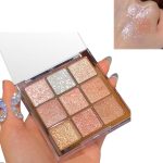 ظلال عيون لامعة بـ9 الوان من تزويق، مجموعة الوان نابضة بالحياة، ناعمة وتدوم طويلا، متعددة الاستخدامات لاي مظهر، سهلة الاستخدام والازالة، اختيار رائع كهدية