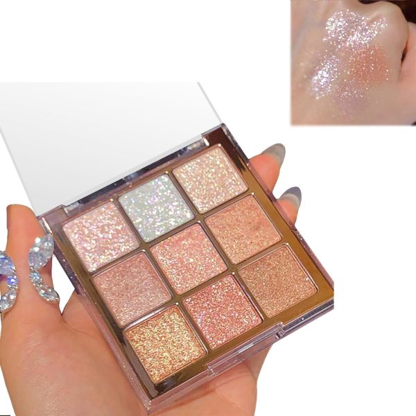 ظلال عيون لامعة بـ9 الوان من تزويق، مجموعة الوان نابضة بالحياة، ناعمة وتدوم طويلا، متعددة الاستخدامات لاي مظهر، سهلة الاستخدام والازالة، اختيار رائع كهدية