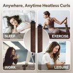 ⁦بايشن مجموعة ادوات تجعيد الشعر بدون حرارة مكونة من 4 قطع، قضبان تمويج من الساتان لتجعيد الشعر بدون حرارة لتجعيد الشعر الناعم طوال الليل مع بكرات تجعيد مخملية ووشاح حريري لتصفيف الشعر للنساء والفتيات⁩ - الصورة ⁦7⁩