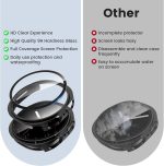 ⁦جراب صلب لساعة جالكسي 8 مقاس 44 ملم، واقي شاشة من الزجاج المقسى، غطاء واقي لكامل الجسم، ممتص للصدمات من البولي كربونات فائق النحافة ومضاد للصدمات لساعة جالكسي ووتش 8، مضاد للخدش (موديل 2025، 4 قطع)⁩ - الصورة ⁦3⁩