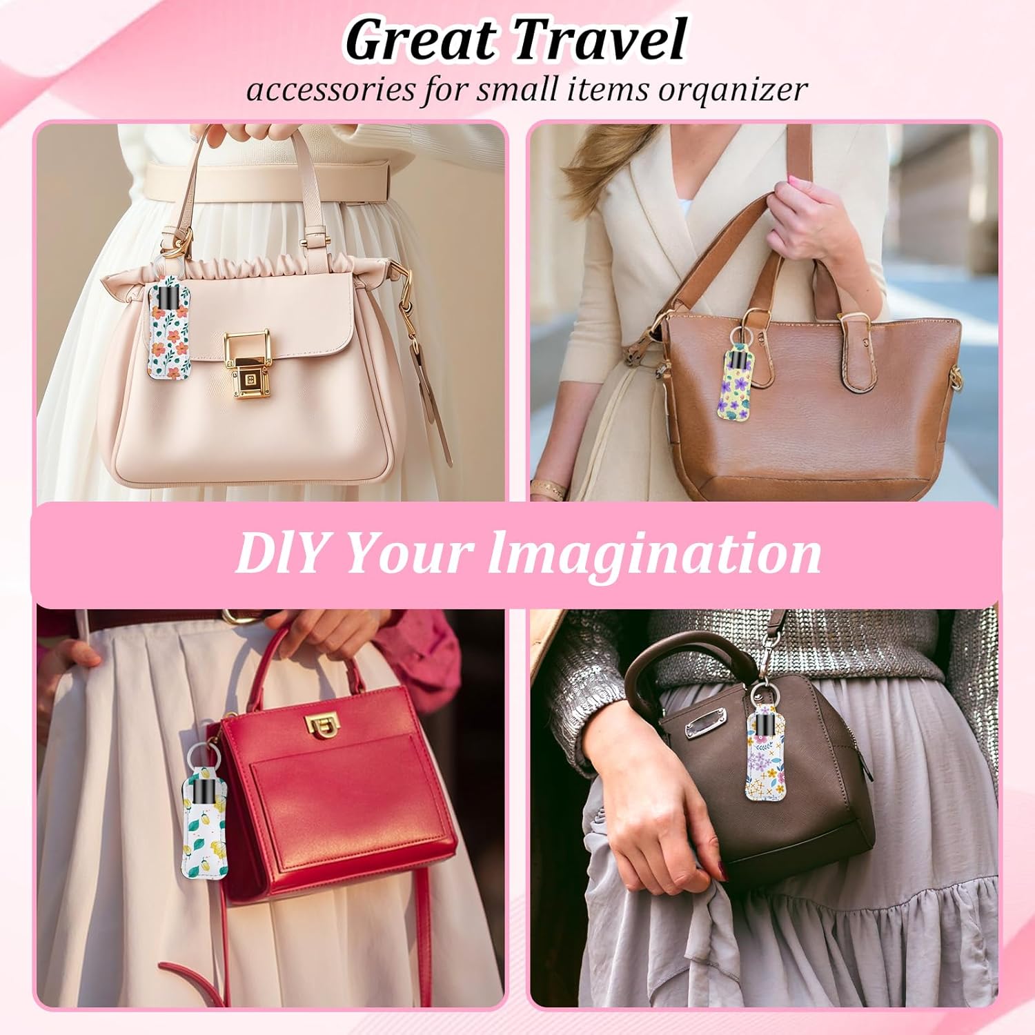 71g21Yd7LvL._AC_SL1500_.jpg 100 قطعة حامل مرطب الشفاه سلسلة المفاتيح النيوبرين حامل أحمر الشفاه السائبة التسامي سلسلة المفاتيح الفارغة المحمولة واقية ملمع الشفاه حقيبة للنساء حلقة المفاتيح حقيبة الظهر السفر - الصورة 7