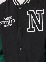 ⁦Styli Boys Color Block Varsity Jacket & Joggers Set⁩ - الصورة ⁦3⁩