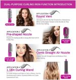 أداة تصفيف وتجفيف الشعر 5 في 1، مزودة بمكواة فرد وفرشاة تجعيد ومشط مع 5 رؤوس قابلة للتبديل، لتجفيف الشعر بسرعة وتنعيمه وتجعيده وفرده للنساء - الصورة 6