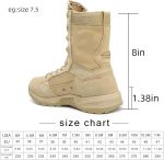 ⁦حذاء عمل عسكري تكتيكي للرجال من ايودسون، جيد التهوية للمشي لمسافات طويلة، خفيف الوزن لركوب الدراجات النارية والقتال والصحراء، مقاس 8 انش⁩ - الصورة ⁦6⁩