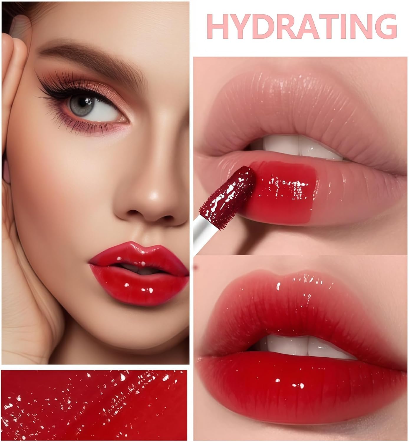 71kBZFFOKbL._AC_SL1500_.jpg مجموعة ملمع شفاه مرطب، ملمع شفاه مرطب يدوم طويلا، زيت شفاه مرطب ومغذي، زيت شفاه، ملمع شفاه، ملمع شفاه ال اي بي كومبو، احمر شفاه سائل جيلي غير لزج #6 - الصورة 6