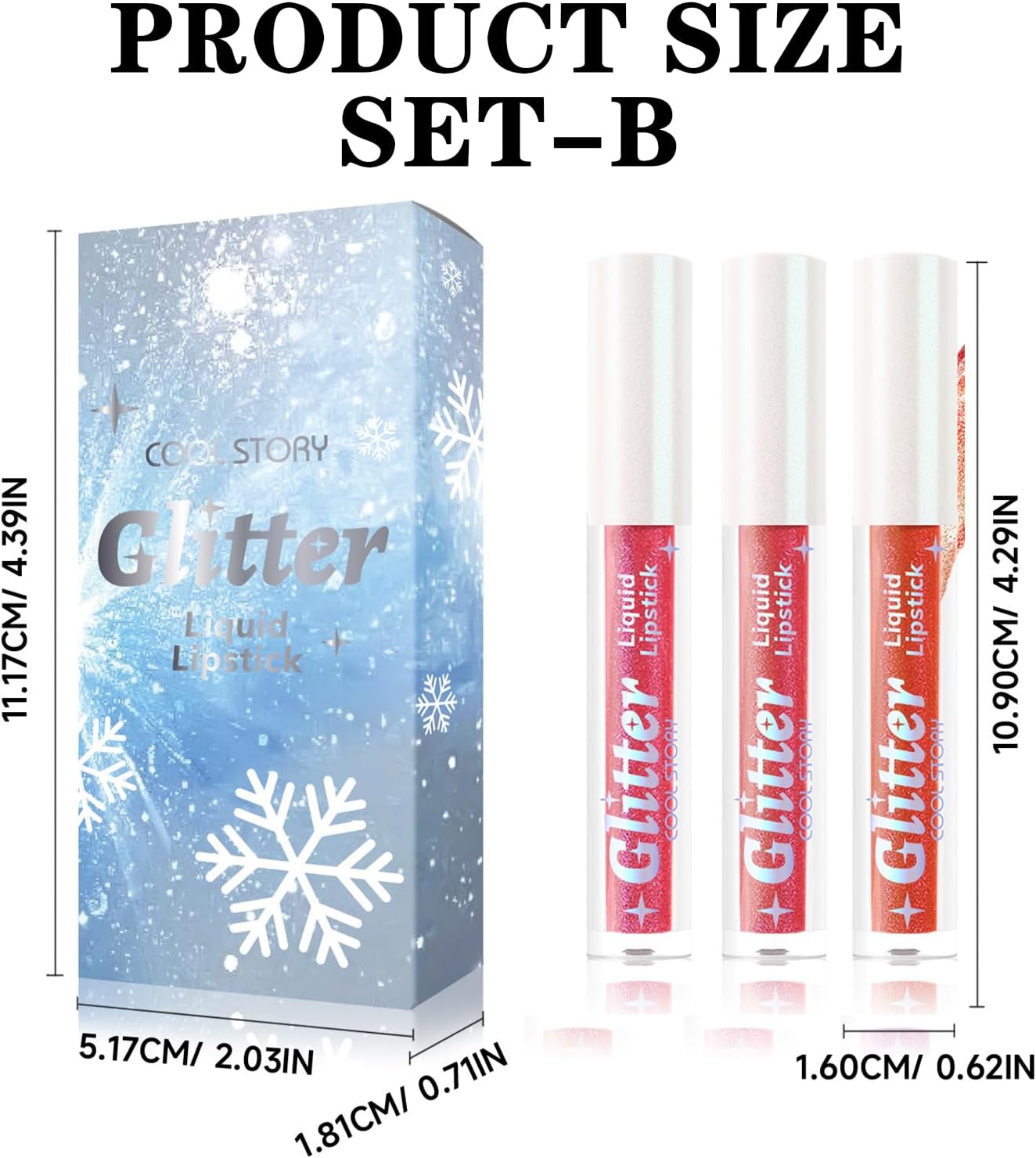 71lblIIimjL._AC_SL1500_.jpg مجموعة مكياج مكونة من 3 قطع، ملمع شفاه سائل ناعم ولامع مع الوان متنوعة غنية للفتيات والنساء (لون بي) - الصورة 3