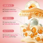 ⁦مجموعة ملمع شفاه من 3 الوان، ملمع شفاه بنكهة الفاكهة يدوم طويلا، ملمع شفاه مرطب للمراهقين والاطفال، ملمع شفاه شفاف عالي اللمعان للنساء والفتيات⁩ - الصورة ⁦6⁩