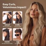 ⁦بايشن مجموعة ادوات تجعيد الشعر بدون حرارة مكونة من 4 قطع، قضبان تمويج من الساتان لتجعيد الشعر بدون حرارة لتجعيد الشعر الناعم طوال الليل مع بكرات تجعيد مخملية ووشاح حريري لتصفيف الشعر للنساء والفتيات⁩ - الصورة ⁦5⁩