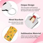 100 قطعة حامل مرطب الشفاه سلسلة المفاتيح النيوبرين حامل أحمر الشفاه السائبة التسامي سلسلة المفاتيح الفارغة المحمولة واقية ملمع الشفاه حقيبة للنساء حلقة المفاتيح حقيبة الظهر السفر - الصورة 5