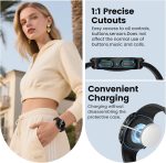 ⁦جراب صلب لساعة جالكسي 8 مقاس 44 ملم، واقي شاشة من الزجاج المقسى، غطاء واقي لكامل الجسم، ممتص للصدمات من البولي كربونات فائق النحافة ومضاد للصدمات لساعة جالكسي ووتش 8، مضاد للخدش (موديل 2025، 4 قطع)⁩ - الصورة ⁦6⁩