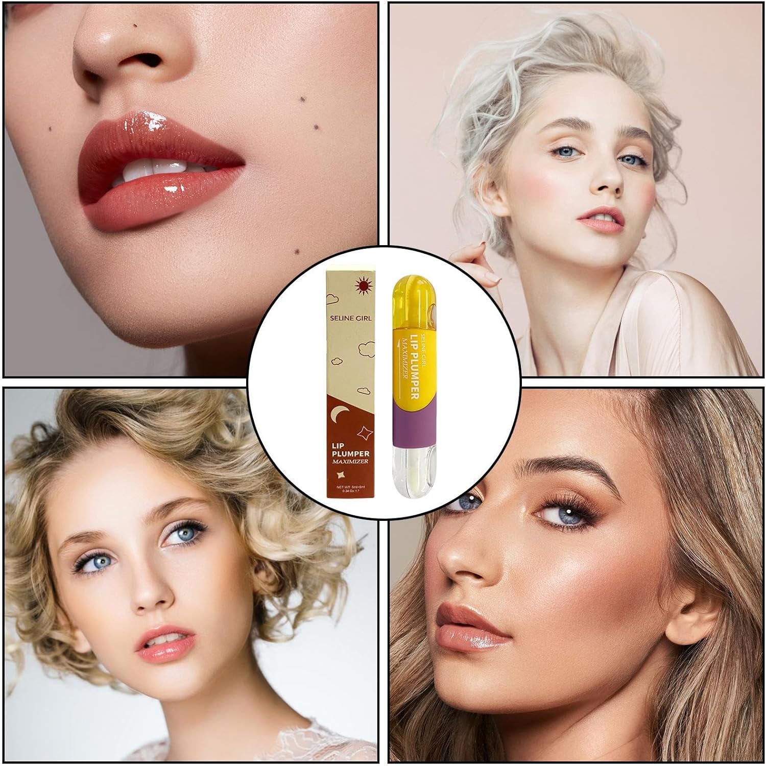 8157yeLOpzL._AC_SL1500_.jpg Hydrating Lip Gloss | Clear Double Head Shiny Lip Gloss,Portable Day & Night Lip Makeup for Valentine's Day Gift, Lip Cosmetics for Party, Wedding, Travel - الصورة 2