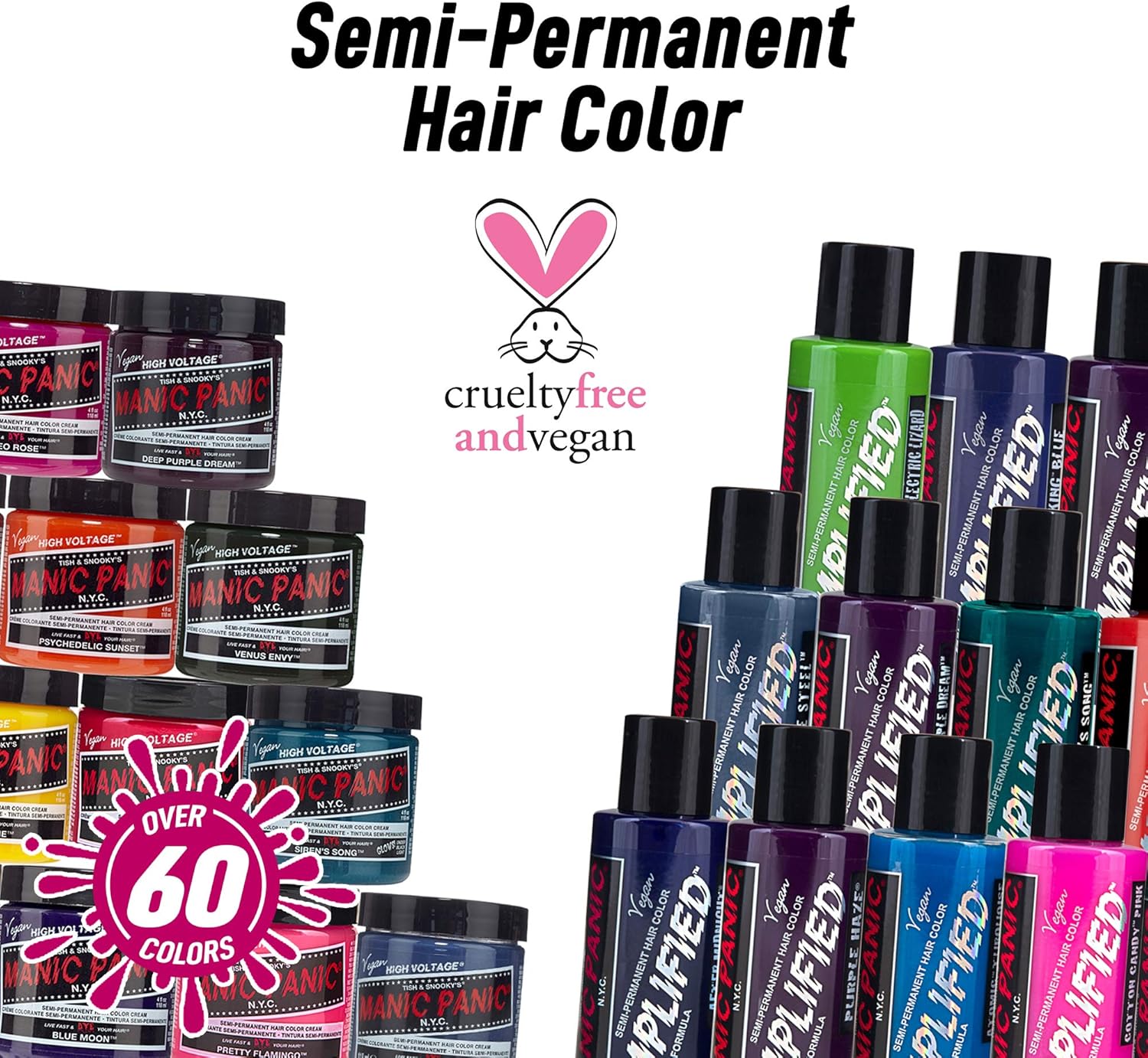 81I7rH4P2kL._AC_SL1500_.jpg كريم تلوين للشعر بألوان شبه ثابتة لمحبي الجمال من أمازون بيوتي Pack of 1 Purple Haze، من مانيك بانيك، متعدد الألوان - الصورة 6