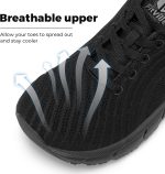 ⁦حذاء جري عريض للغاية للرجال من فيتفيل رياضي مبطن وخفيف الوزن وجيد التهوية للتنس واللياقة البدنية والركض والمشي⁩ - الصورة ⁦3⁩