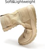 ⁦حذاء عمل عسكري تكتيكي للرجال من ايودسون، جيد التهوية للمشي لمسافات طويلة، خفيف الوزن لركوب الدراجات النارية والقتال والصحراء، مقاس 8 انش⁩ - الصورة ⁦2⁩