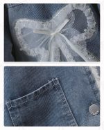 ⁦جيمي جاكيت جينز للبنات، معطف شتوي بغطاء للرأس مع بطانة من الصوف الصناعي للاطفال الصغار بتصميم سميك مزين بالترتر⁩ - الصورة ⁦4⁩