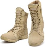 ⁦حذاء عمل عسكري تكتيكي للرجال من ايودسون، جيد التهوية للمشي لمسافات طويلة، خفيف الوزن لركوب الدراجات النارية والقتال والصحراء، مقاس 8 انش⁩ - الصورة ⁦4⁩