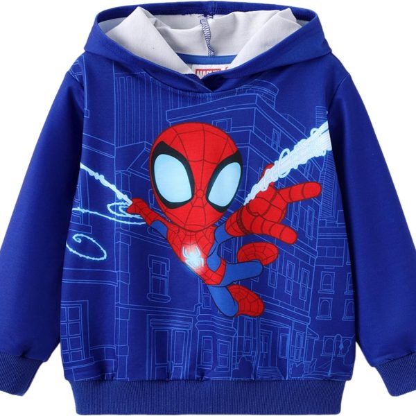 Marvel Avengers Spiderman Iron Man Captain America Venom Boy Girl Hoodie Graphic Sweatshirt Lightweight Cloth Pullover 2-9Y