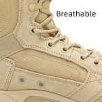 ⁦حذاء عمل عسكري تكتيكي للرجال من ايودسون، جيد التهوية للمشي لمسافات طويلة، خفيف الوزن لركوب الدراجات النارية والقتال والصحراء، مقاس 8 انش⁩ - الصورة ⁦3⁩