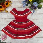 ⁦فستان مكسيكي تقليدي للبنات سينكو دي مايو فييستا من يونيك، مقاس 2-14، قطن⁩ - الصورة ⁦4⁩