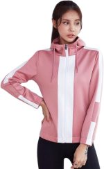 سويت شيرت TOEE حريمي للخريف رياضي سترة للياقة البدنية والجري مزودة بسحاب للنساء في صالة الألعاب الرياضية واليوغا ملابس ضد الرياح والتمرين والركض والملابس الرياضية (اللون: وردي، المقاس: كبير)