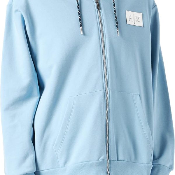 سويتشيرت حريمي من ايه اكس اكستشنج ارماني مطبوع عليه صورة مشروع أيقونة، قطن، ياقة ضيقة