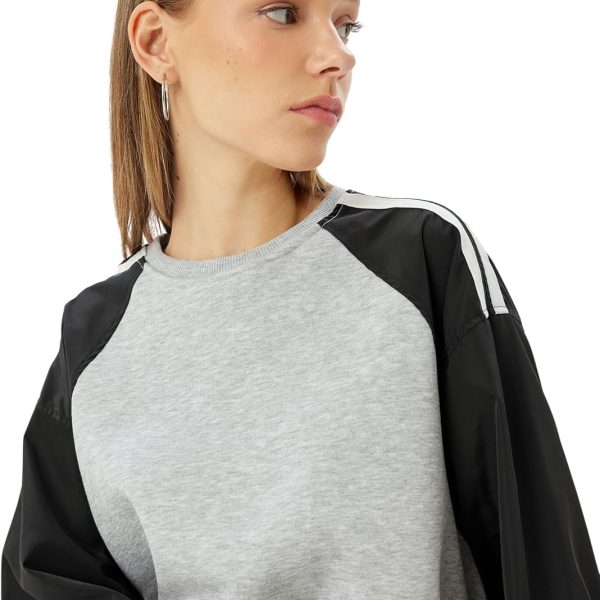 كوتون سويت شيرت كبير الحجم للنساء 5WAL10245IKGRM